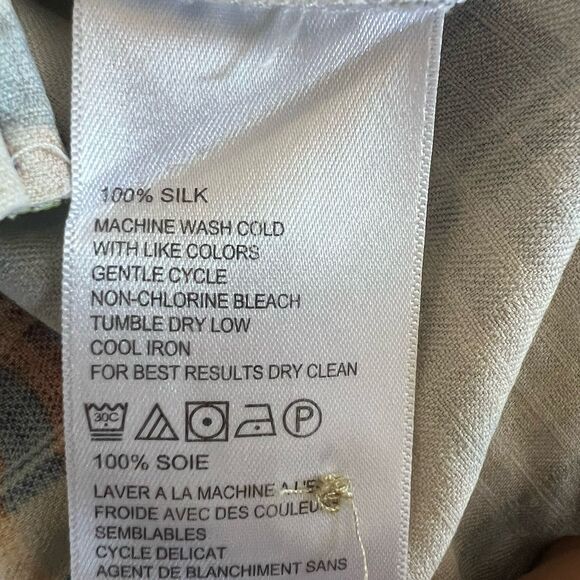 Tommy Bahama Mens Small Short Sleeve Button Up Silk Shirt Plaid Preppy Outdoor - Picture 10 of 13